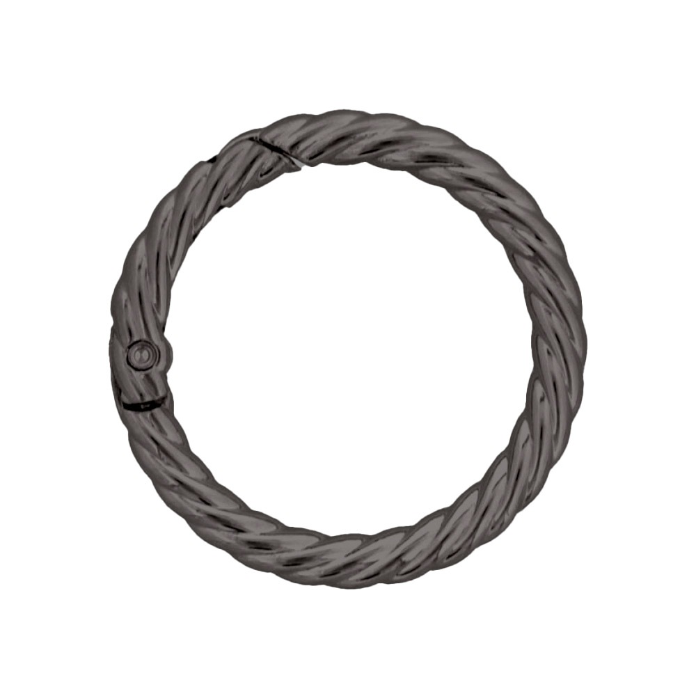 ダイキャストカラビナ 縄目タイプ 41mm ブラック