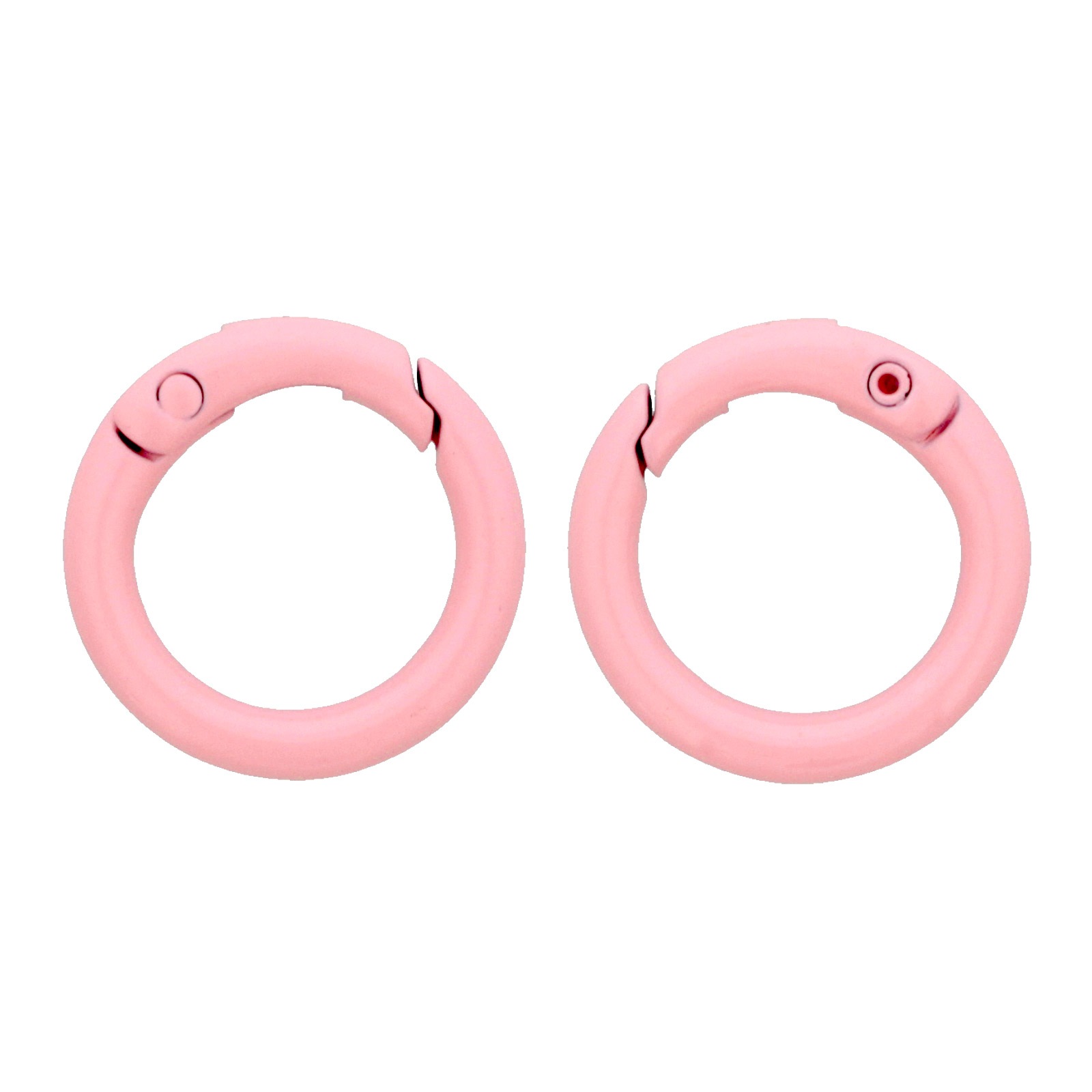 カラー ダイキャストカラビナ ミニ丸型 23mm ライトピンク 【数量限定】