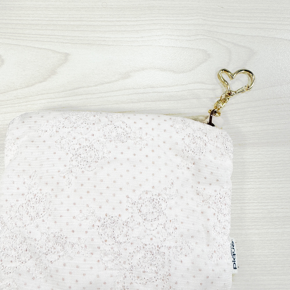 ワンタッチキーホルダー チャームキーホルダー シーベル付き ハート ゴールド 【数量限定】