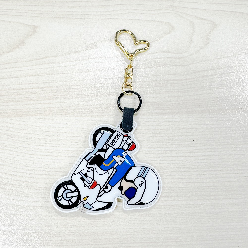 ワンタッチキーホルダー チャームキーホルダー シーベル付き ハート