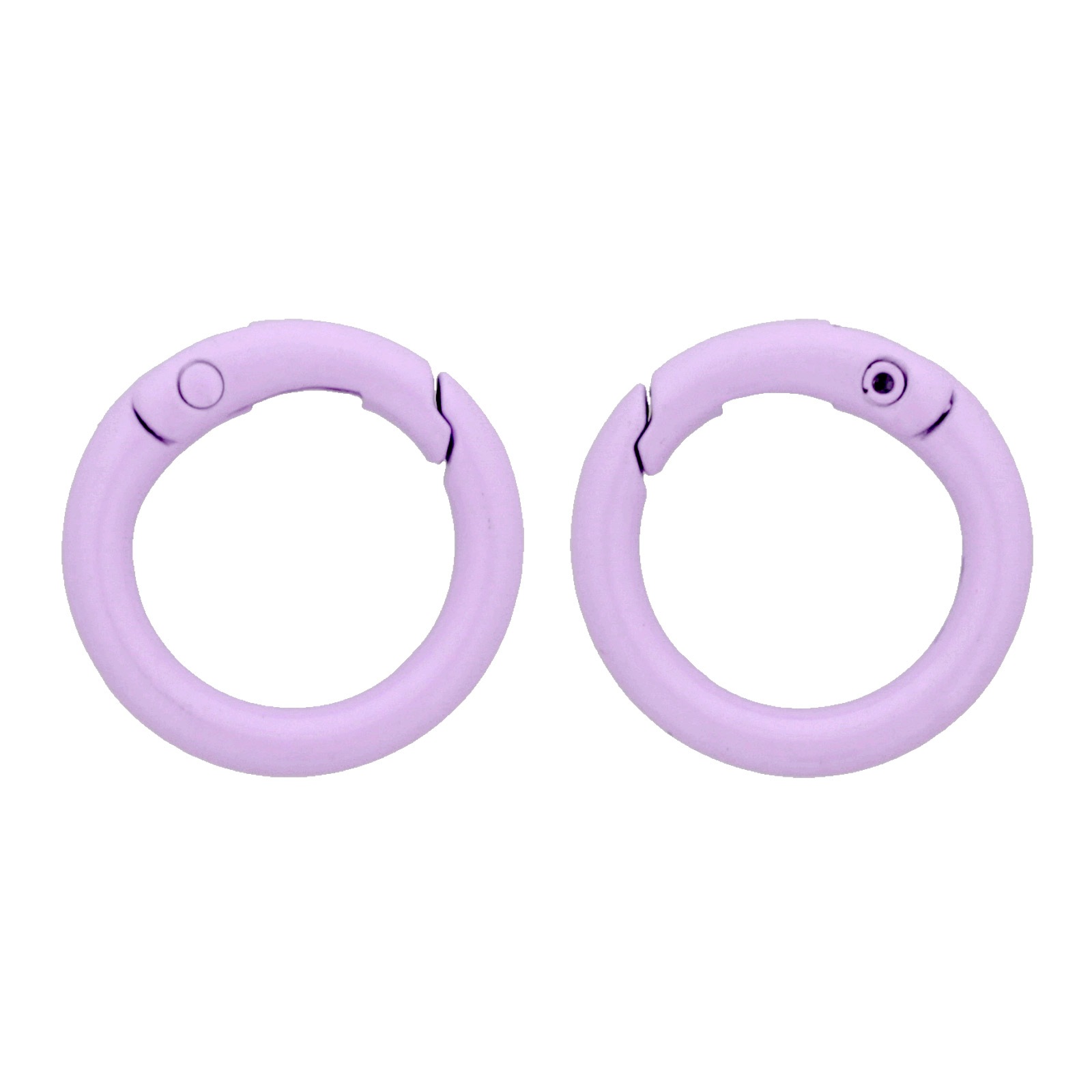 カラー ダイキャストカラビナ ミニ丸型 23mm ライトパープル 【数量限定】