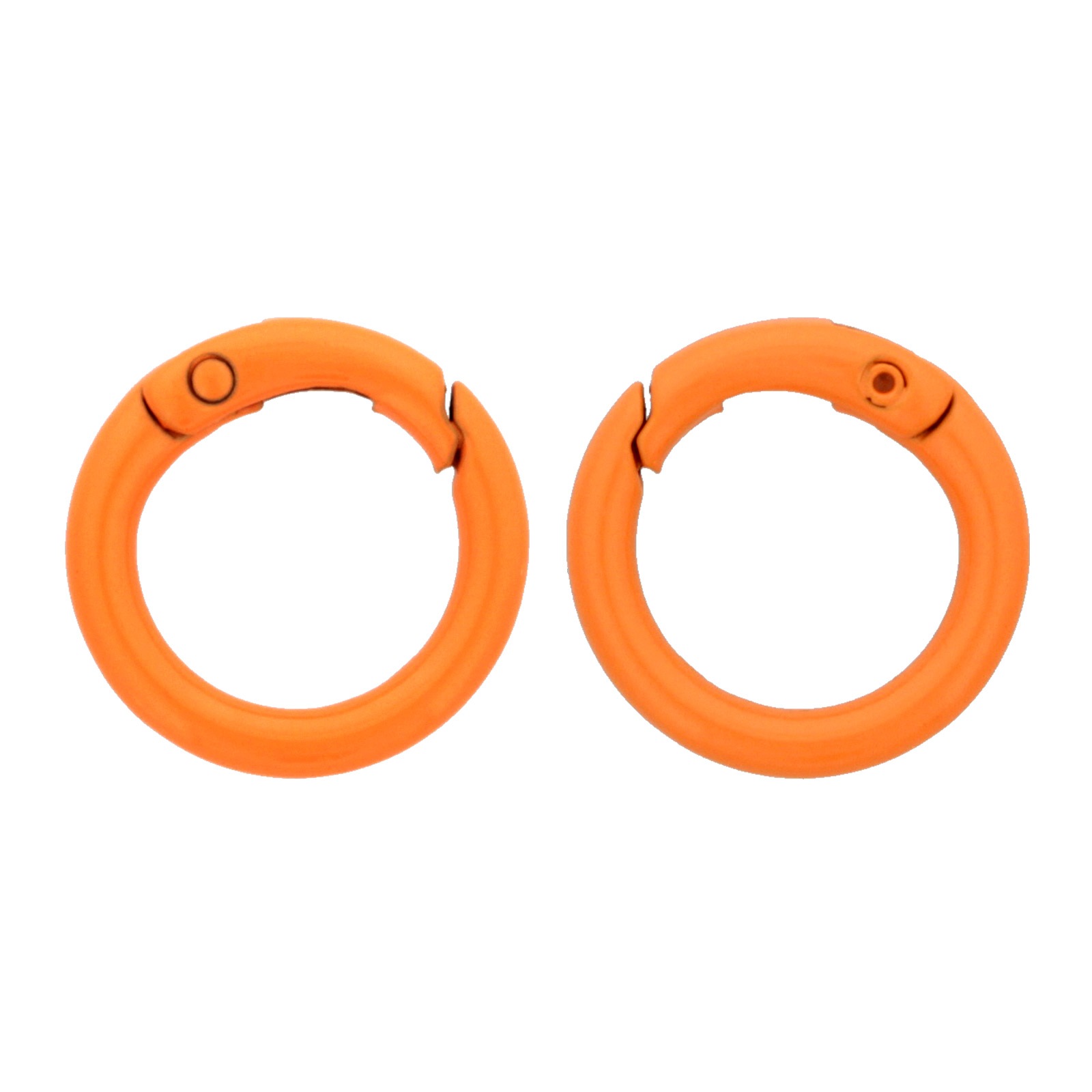 カラー ダイキャストカラビナ ミニ丸型 23mm オレンジ 【数量限定】