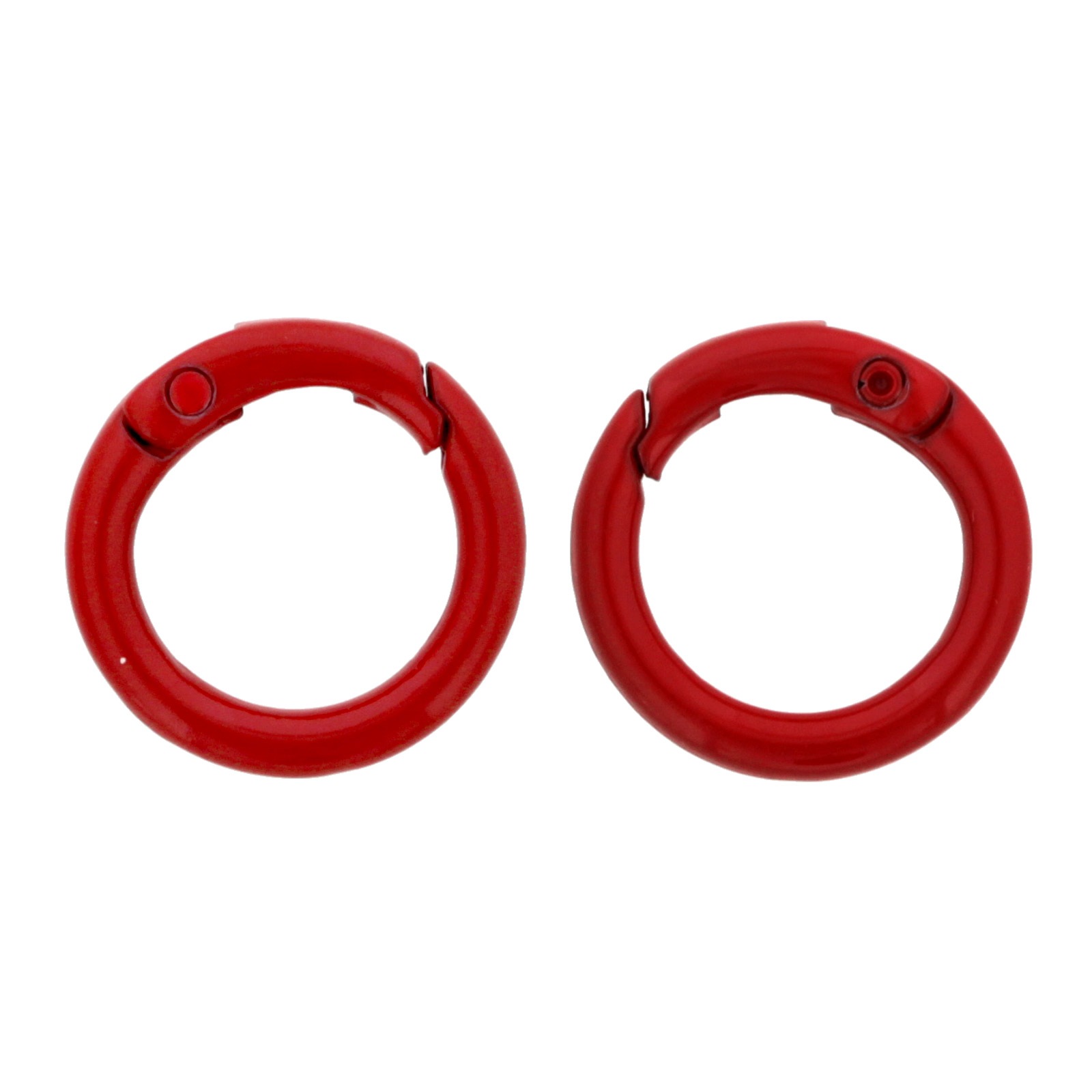 カラー ダイキャストカラビナ ミニ丸型 23mm レッド 【数量限定】