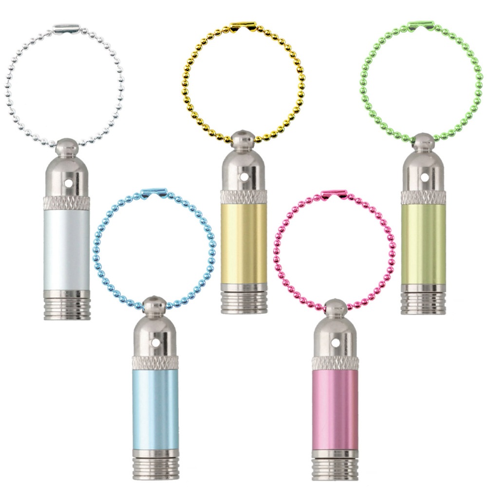 ○香りを携帯♪○ アロマカプセル カラーボトル型 グリーン 香り穴あり