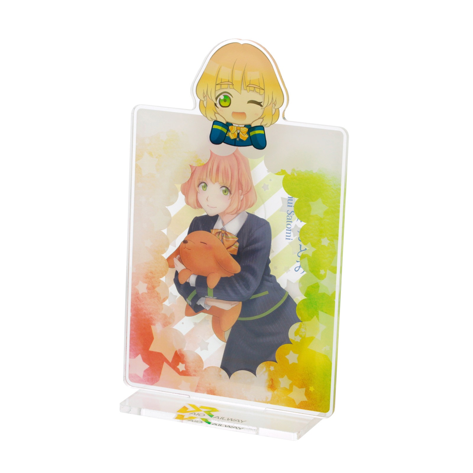 アクリルスタンドポケット カードサイズ 68×95×2.5mm クリア梨地 無地【新タイプ】