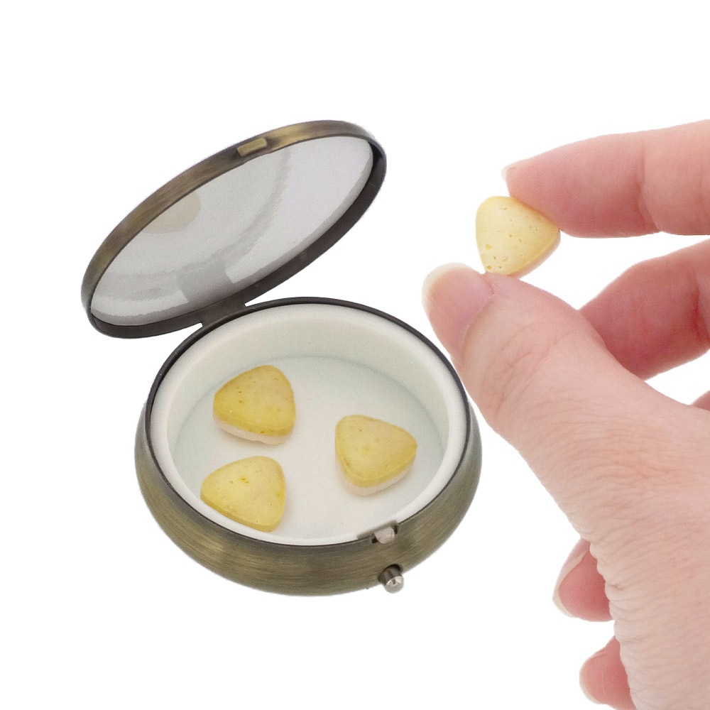 ピルケース 丸型 アンティーク調 B382-1