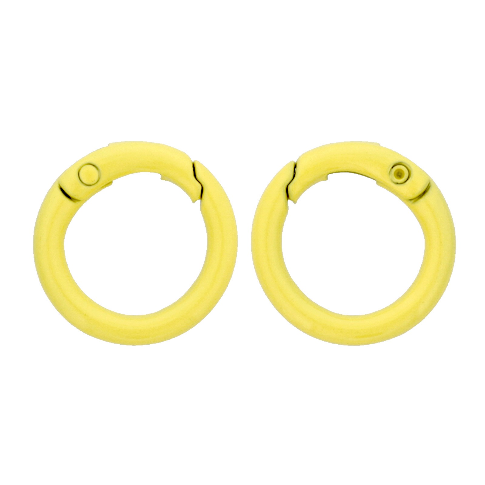 カラー ダイキャストカラビナ ミニ丸型 23mm イエロー 【数量限定】