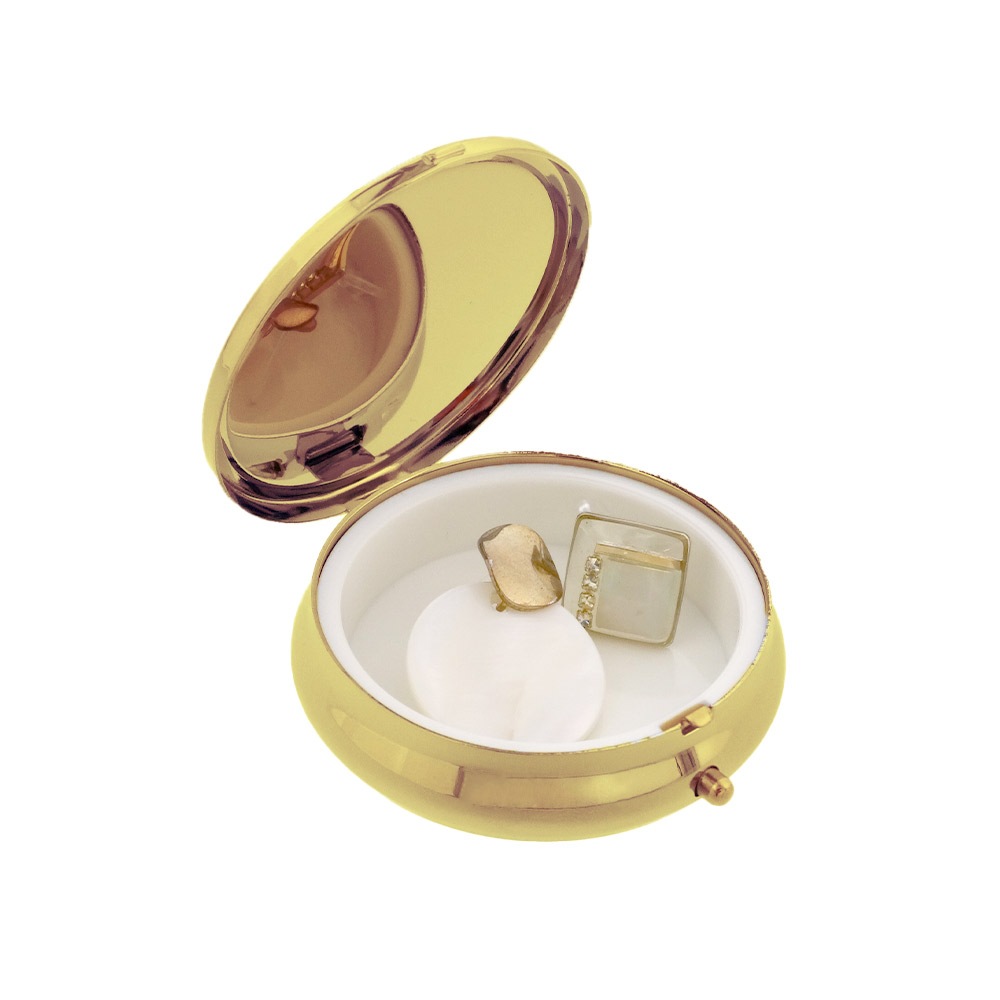 ピルケース 丸型 ゴールド B382-1