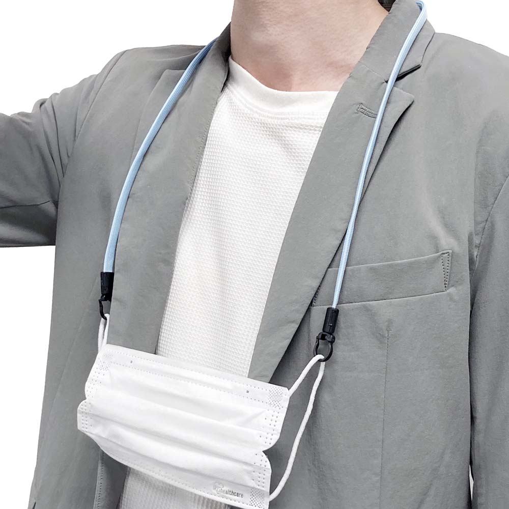 マスクホルダーに使える 樹脂フック NP-10K付き ネックストラップ ピンク