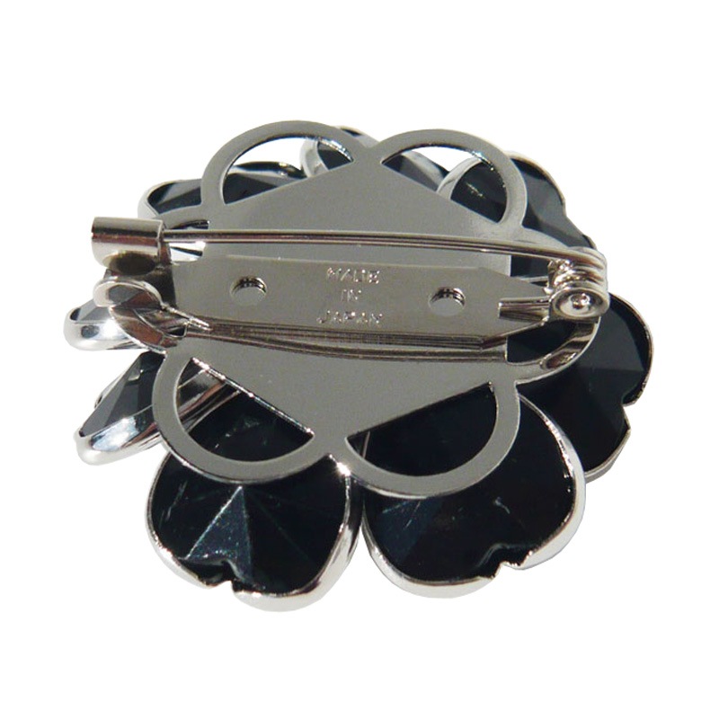 ◇ピンバッチ金具◇ 造花ピン 30mm ニッケル （100個セット）｜パーツ