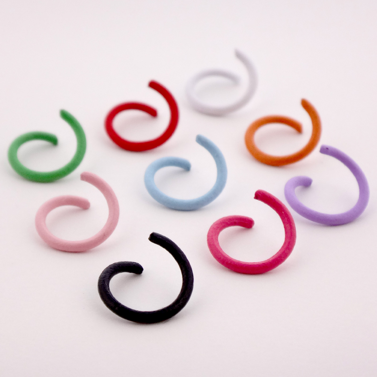 カラー丸カン 線径φ1.2×外径10mm ライトパープル 【数量限定】