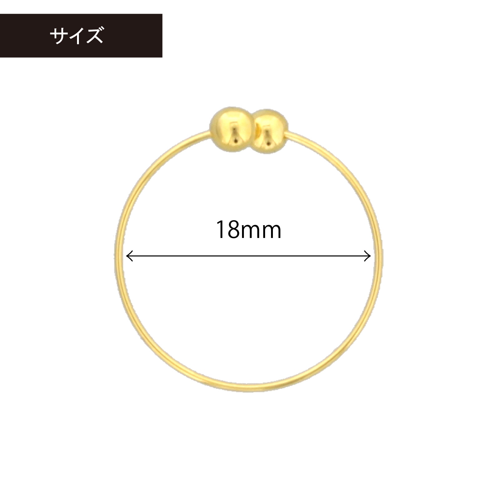 グラスマーカー ラインストーンチャーム 台紙入り ゴールド