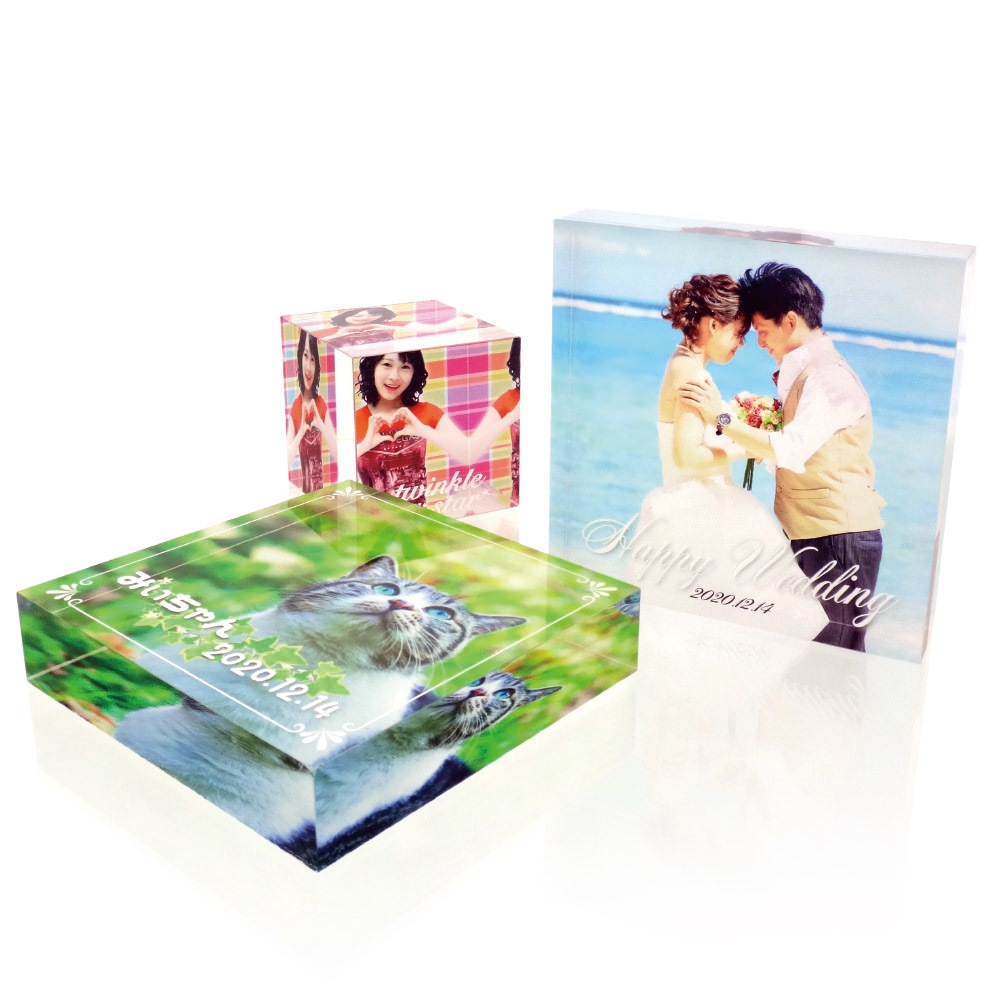 アクリルフォトキューブ 50×50×50mm クリア 無地 【在庫限り】｜パーツ