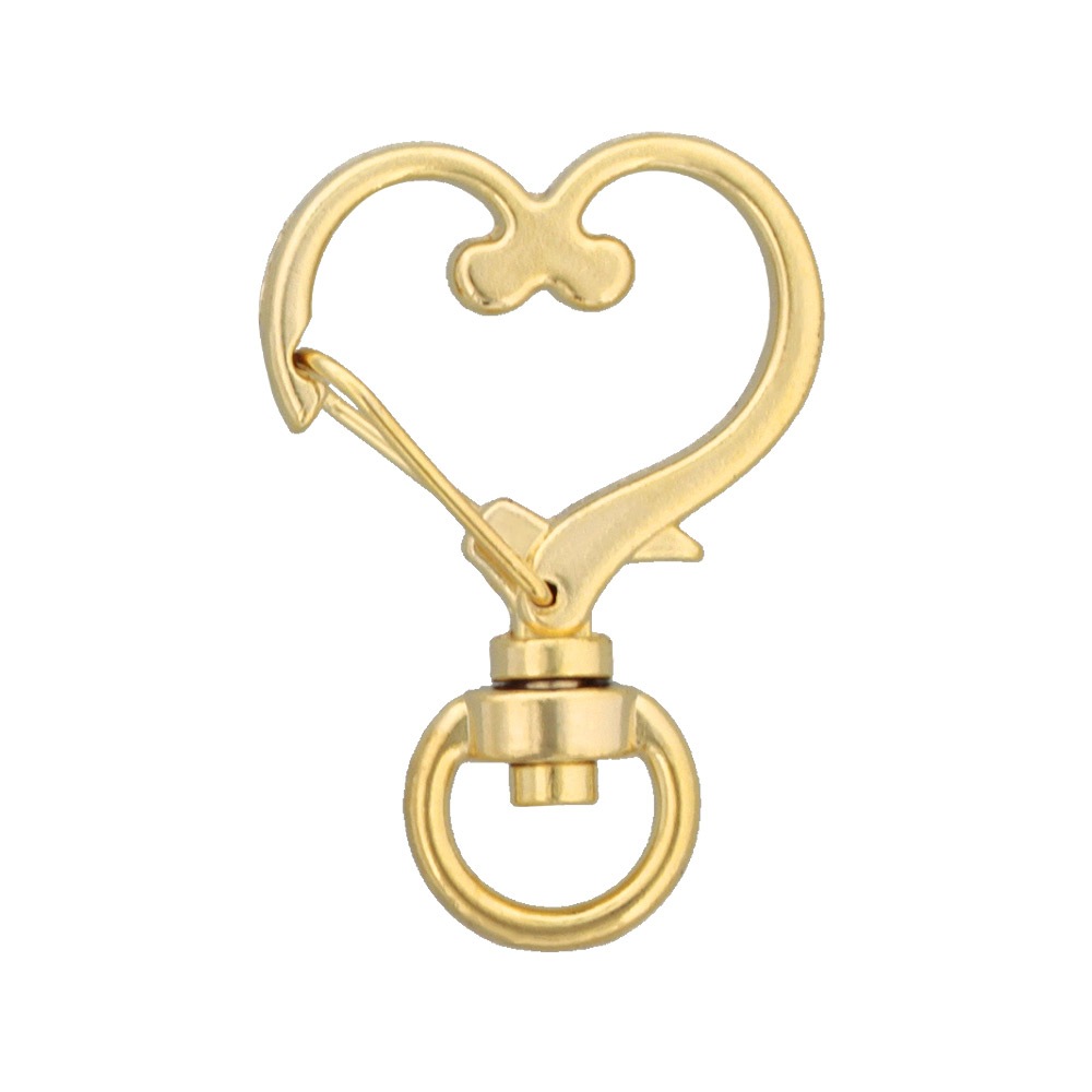チャームフック ハート型 ゴールド