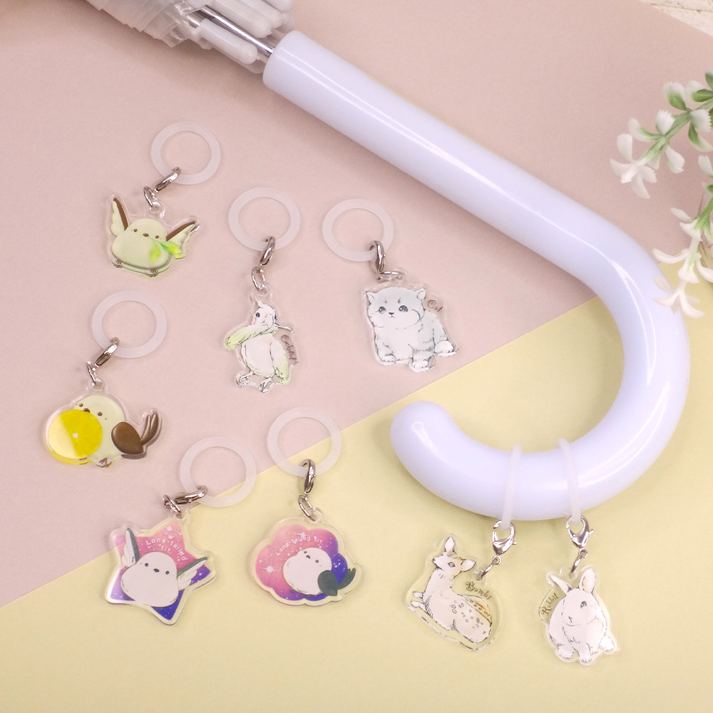【大王製作所オリジナル】 アンブレラマーカー 持ち手タイプ ラビット アニマルチャーム 台紙OPP袋入り
