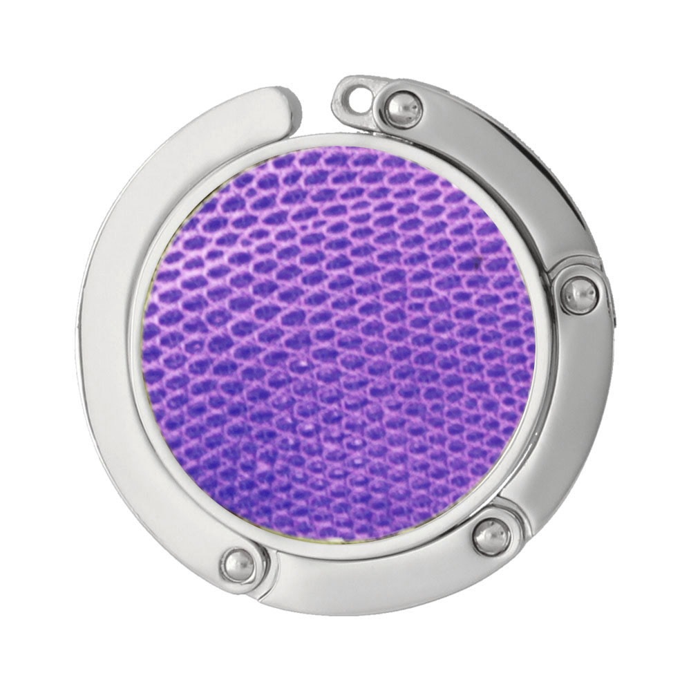 フェイクレザー ハンドバックハンガー 丸型 シルバー