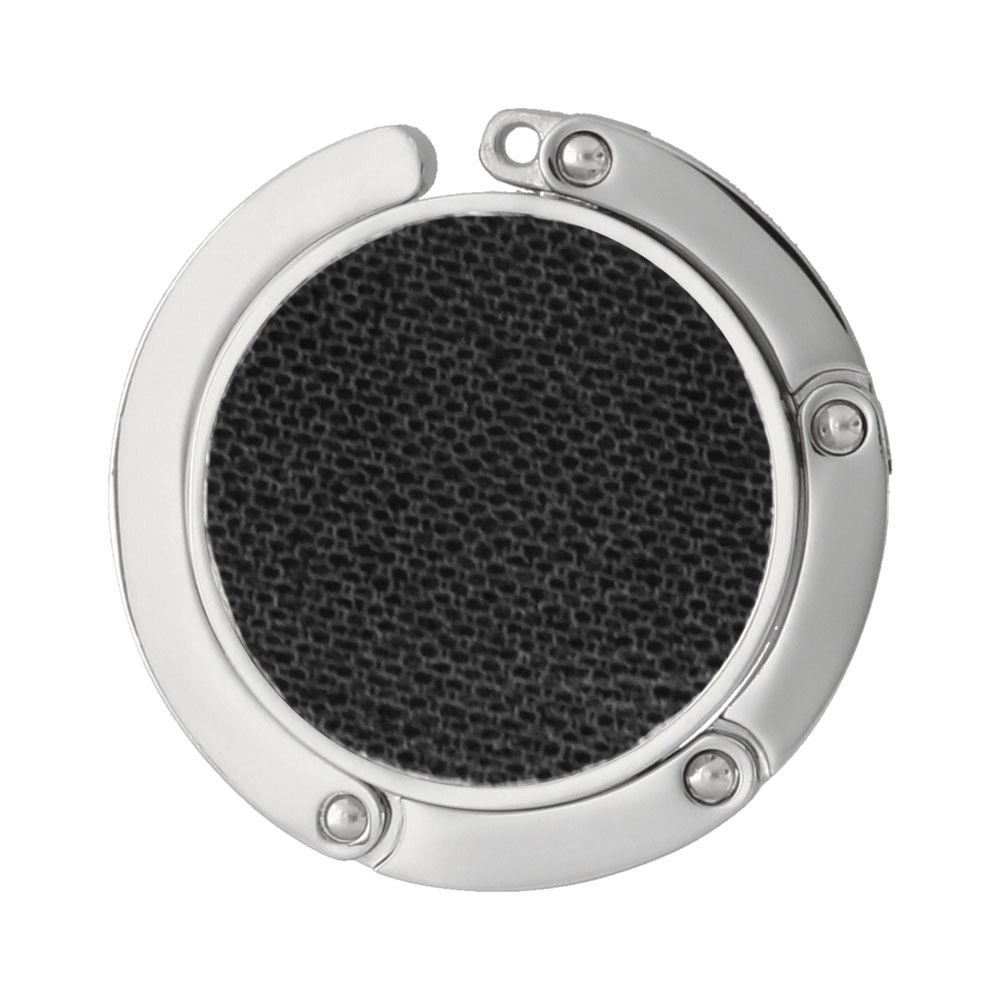 フェイクレザー ハンドバックハンガー 丸型 シルバー