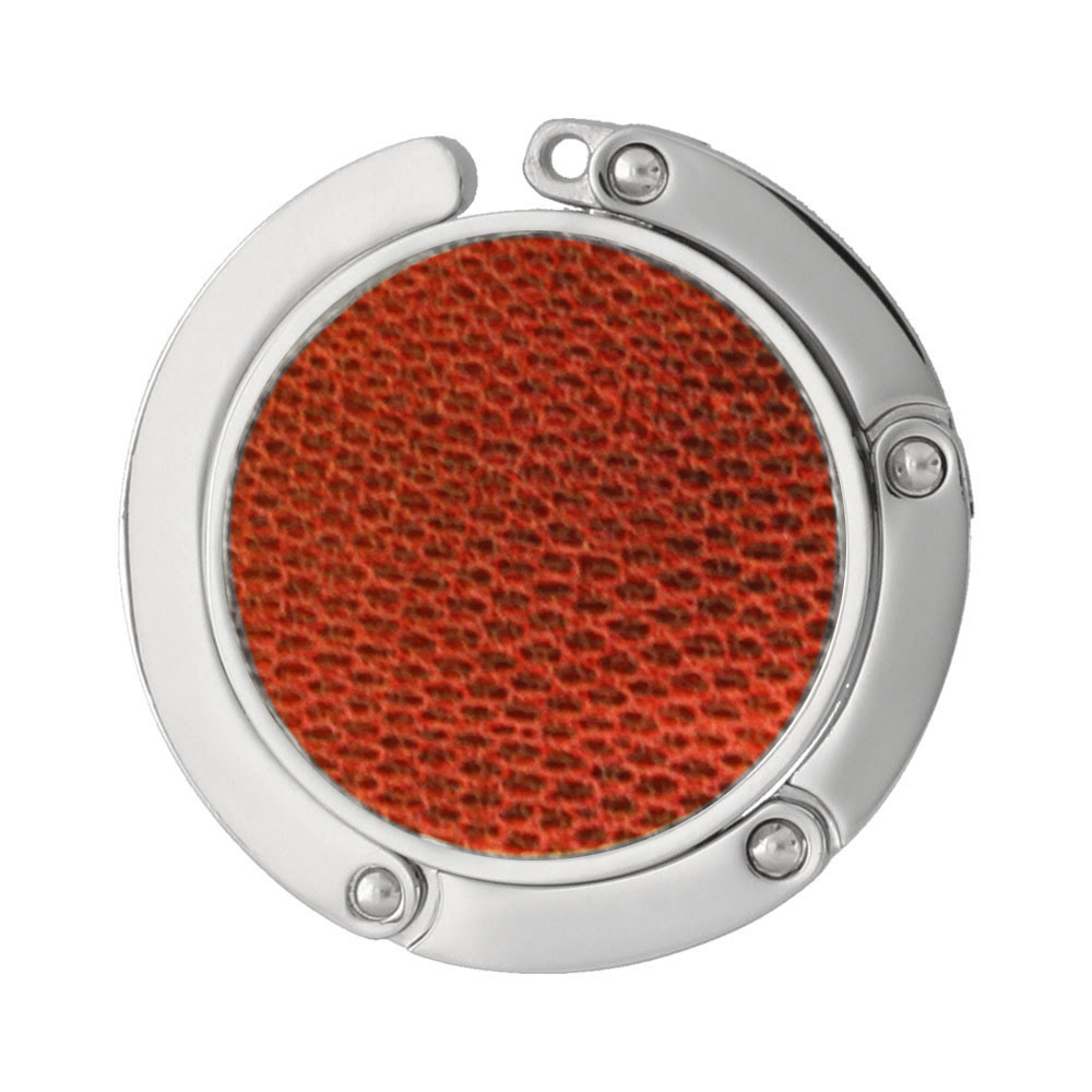 フェイクレザー ハンドバックハンガー 丸型 シルバー