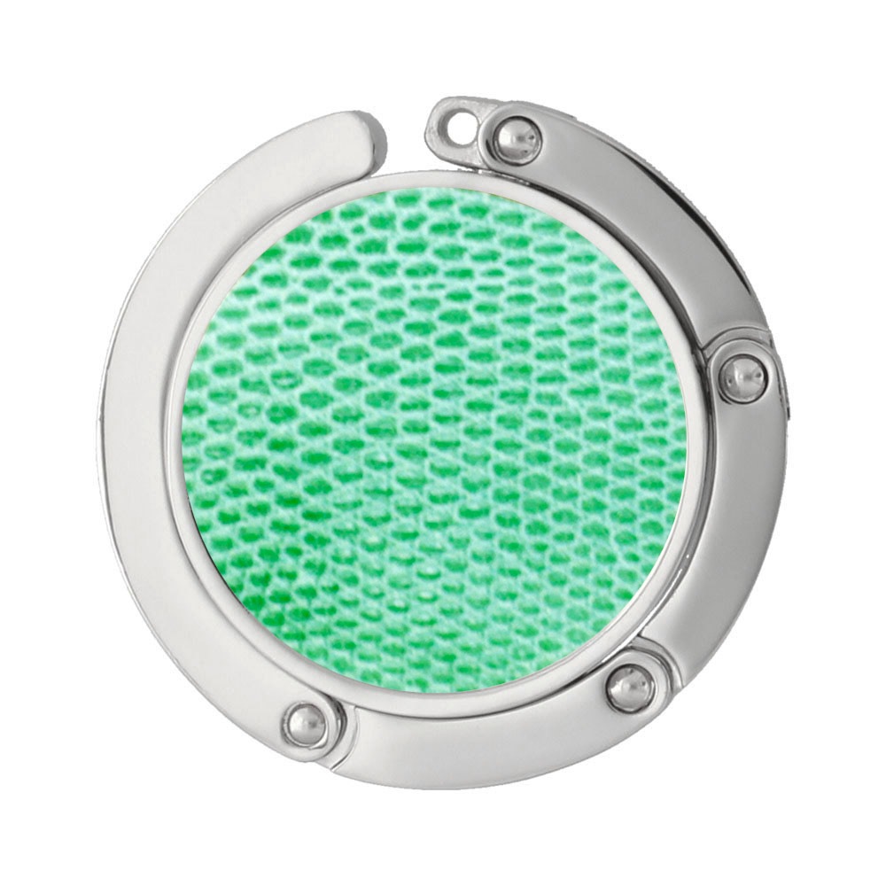 フェイクレザー ハンドバックハンガー 丸型 シルバー