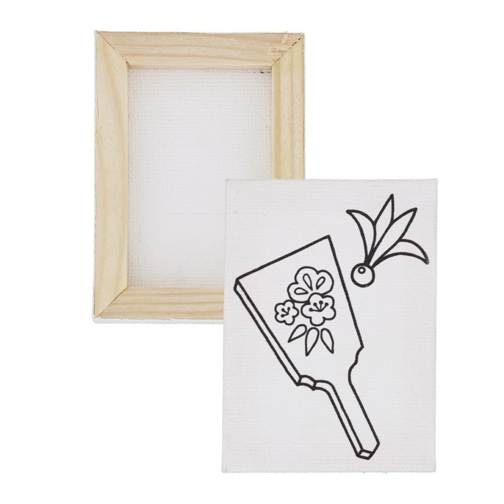 お正月 塗り絵 ミニキャンバス 50×70mm キャンバスのみ 6種セット
