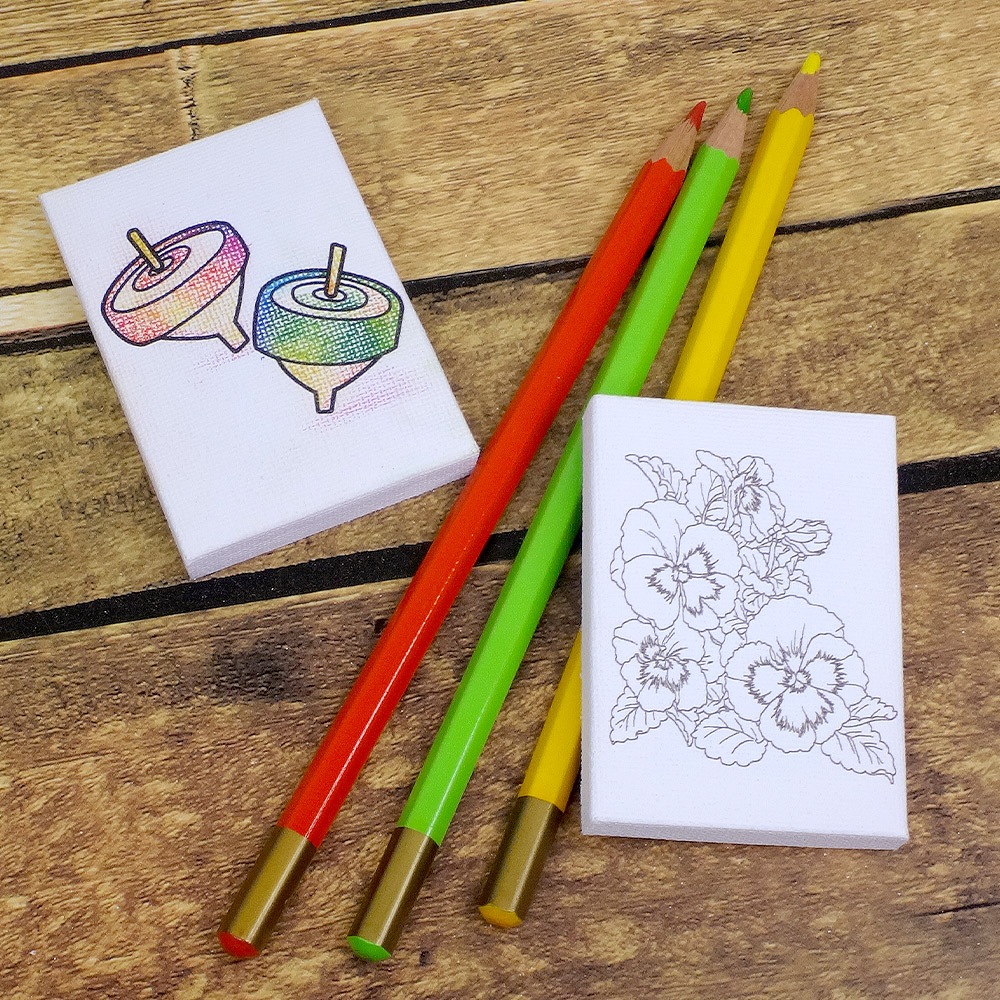 お正月 塗り絵 ミニキャンバス 50×70mm キャンバスのみ 6種セット