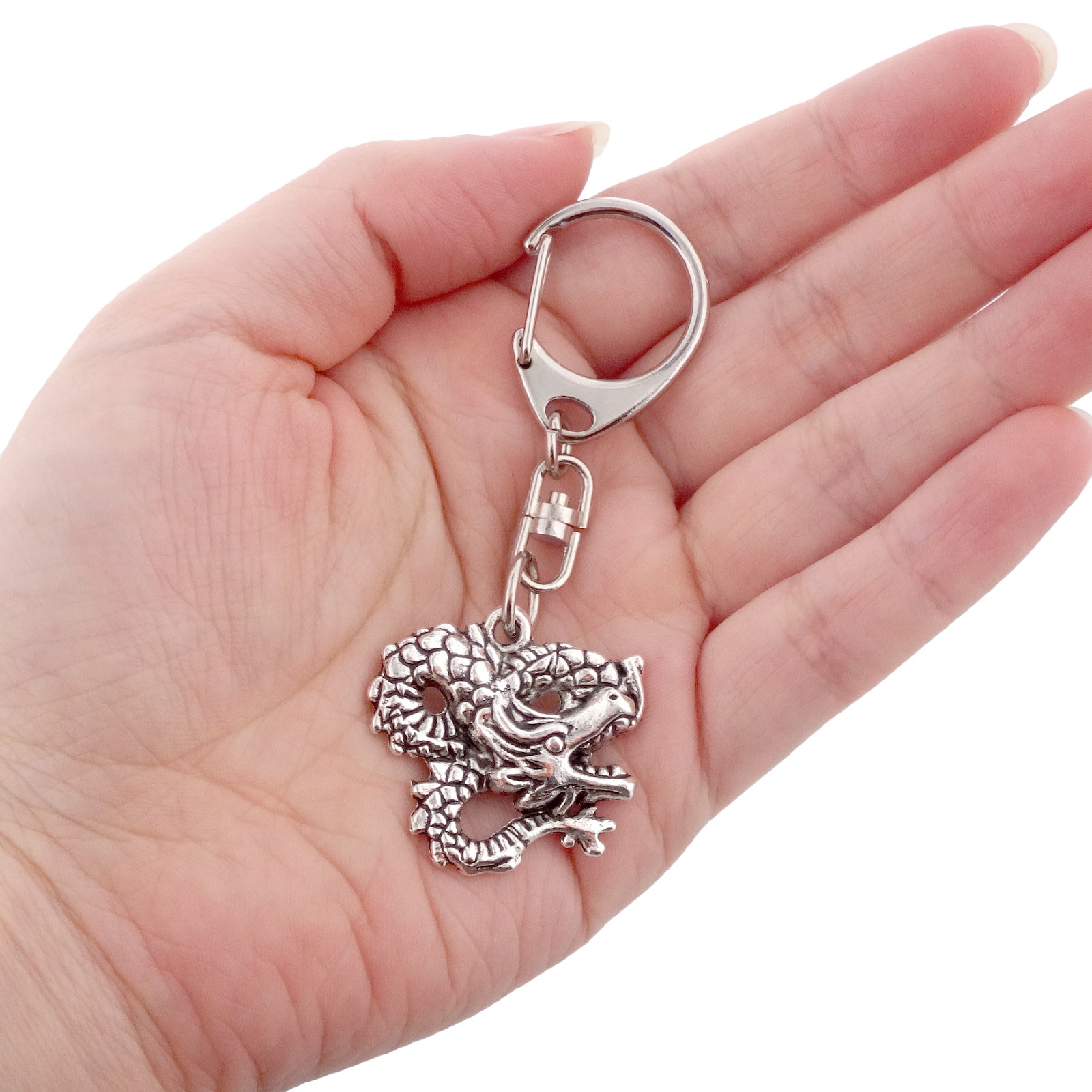 ドラゴンメタルパーツ 小 龍 縁起物 555 シルバー｜パーツ材料の通販