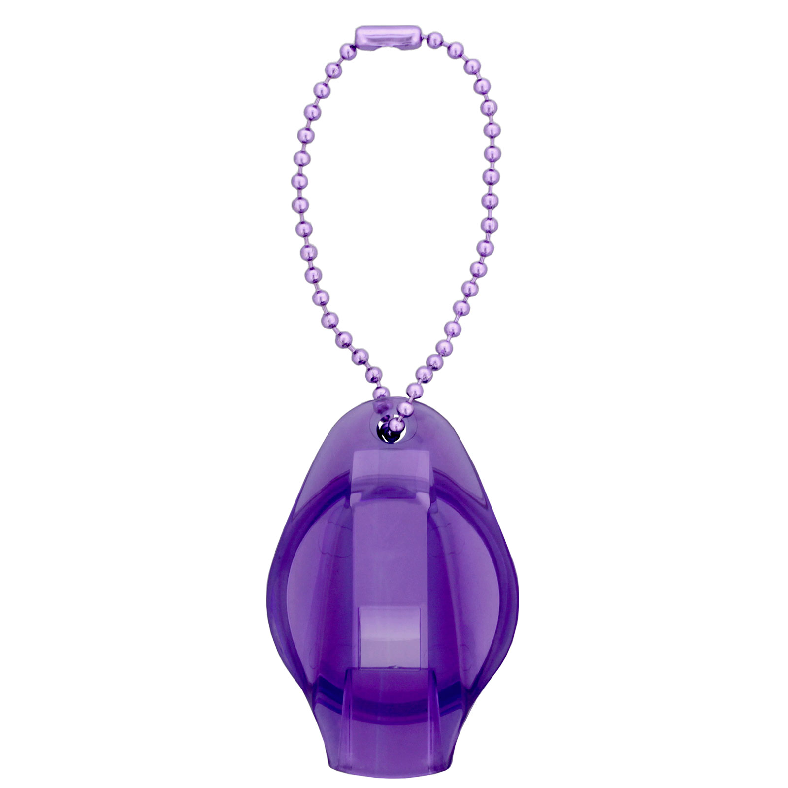 プラスチック（ABS製） ホイッスル ボールチェーン付き パープル