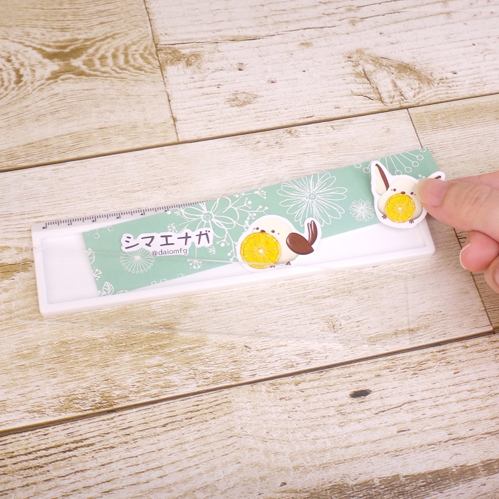 ハメパチ 透明定規 JG 目盛りブルー （CAJ-155A-BL）