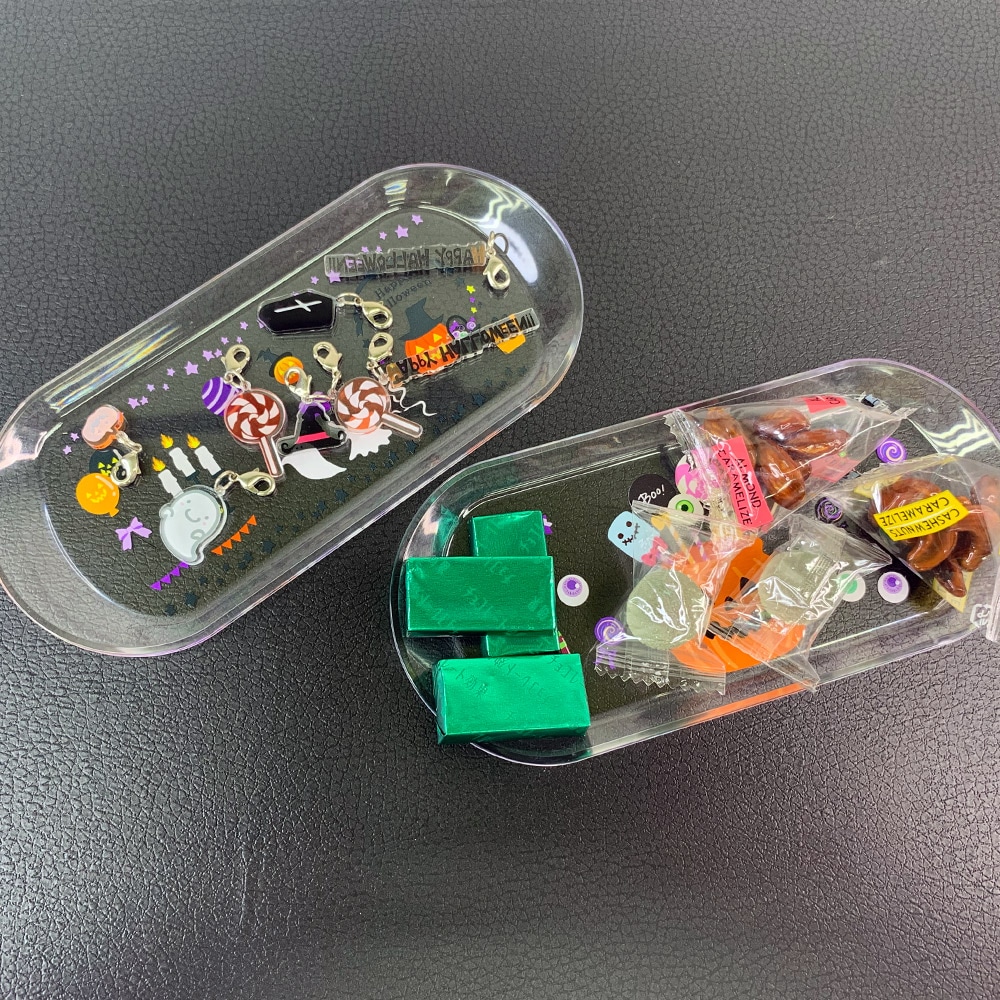 ハロウィン クリア マルチトレイ パンプキン キャンディボックス デザインA