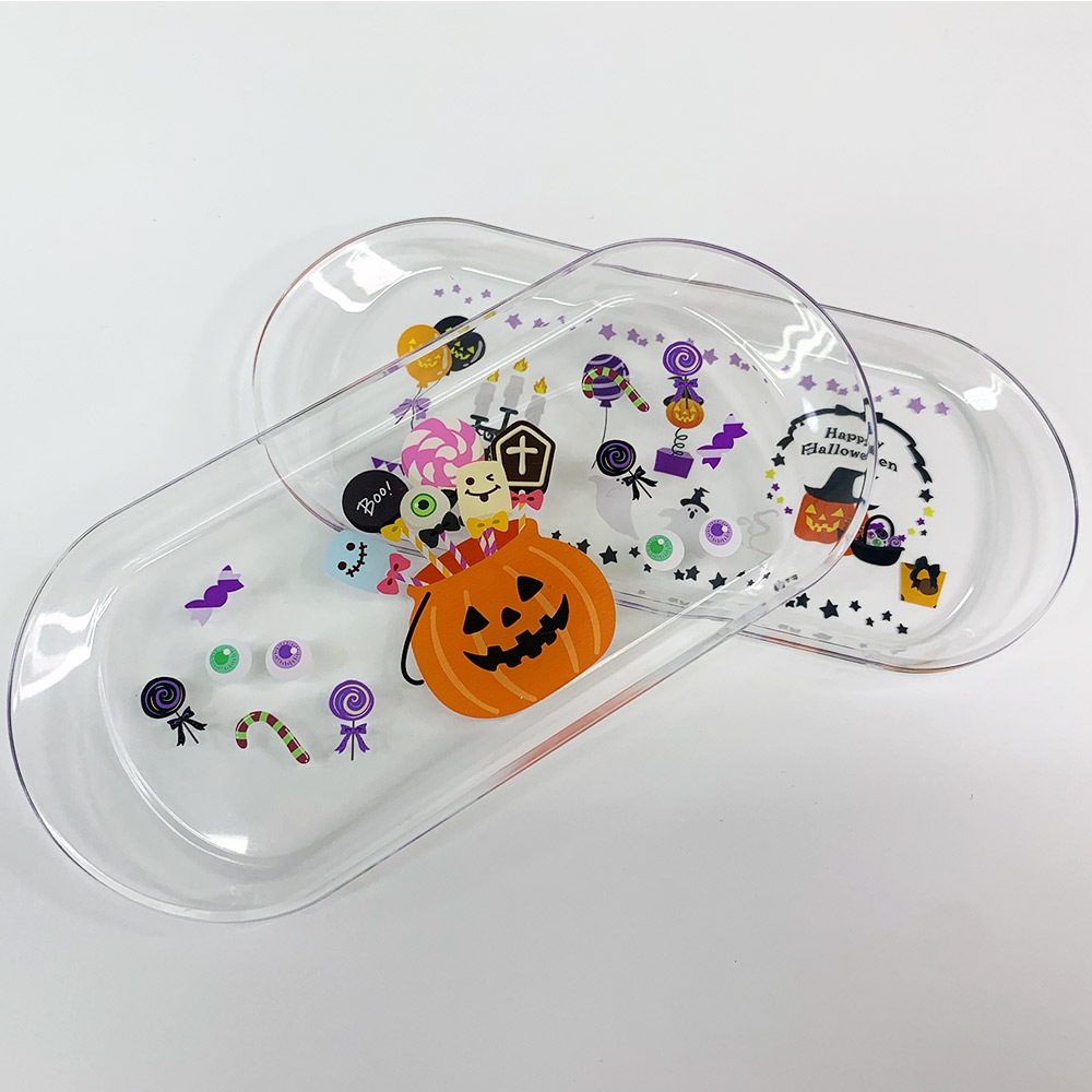 ハロウィン クリア マルチトレイ パンプキン キャンディボックス デザインA