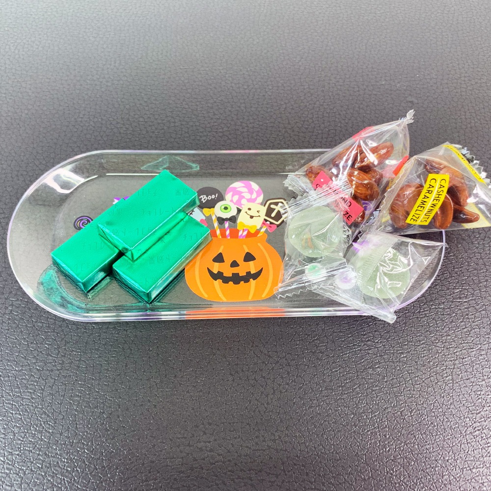 ハロウィン クリア マルチトレイ パンプキン キャンディボックス デザインA