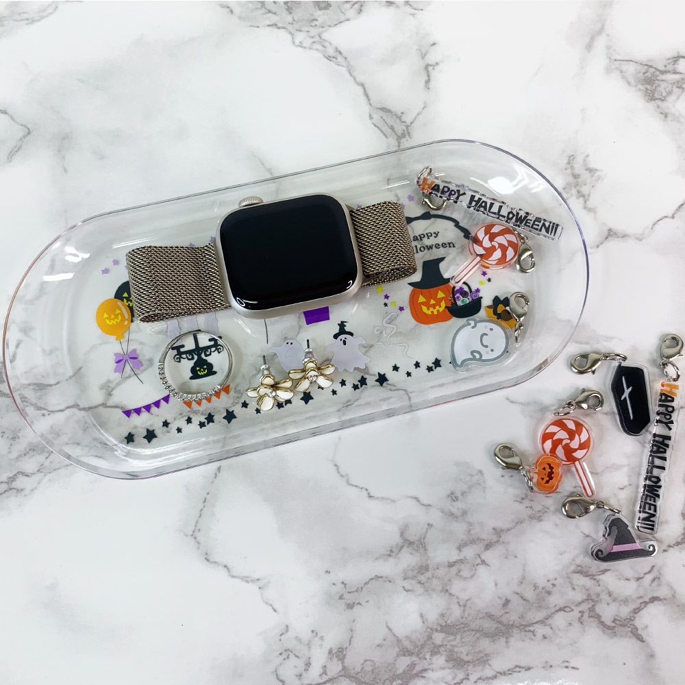 ハロウィン クリア マルチトレイ パンプキン キャンディボックス デザインA