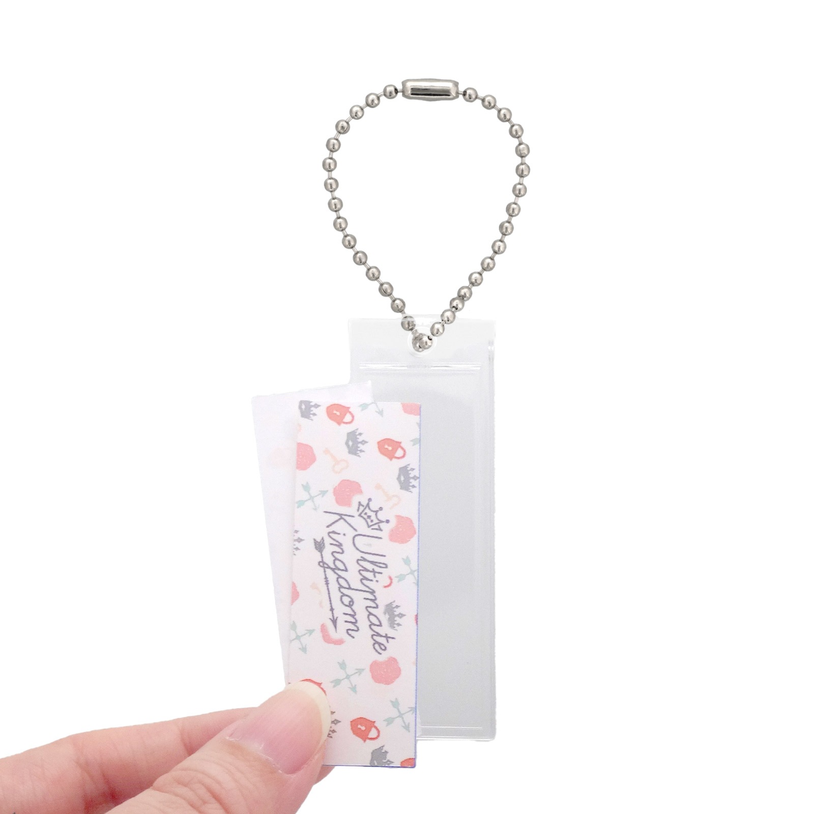 ハメパチ 長方形 60×20mm ボールチェーン付き （CAA-K60A）