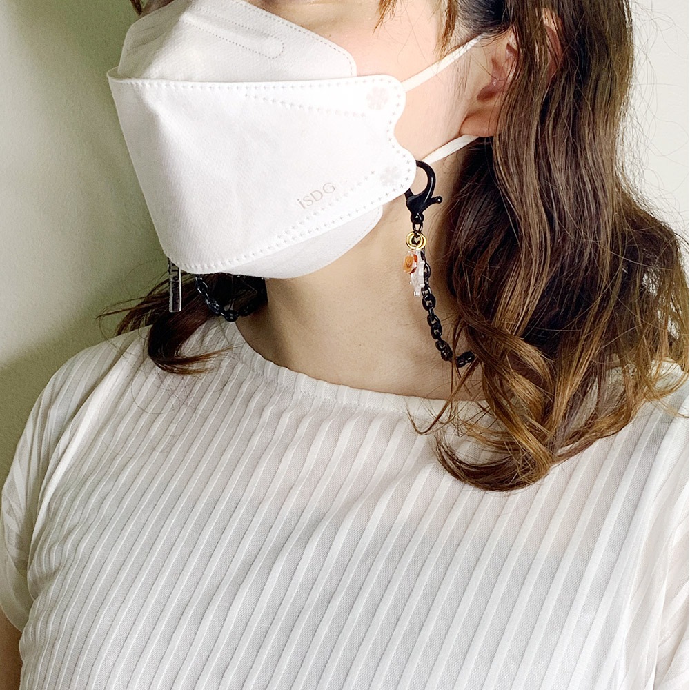 ハロウィン アクリルチャーム付き プラスチックカニカンチェーン ブラック