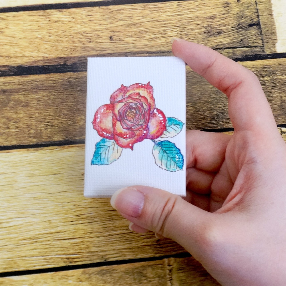 大人の塗り絵 ミニキャンバス 50×70mm カフェ メニューボード