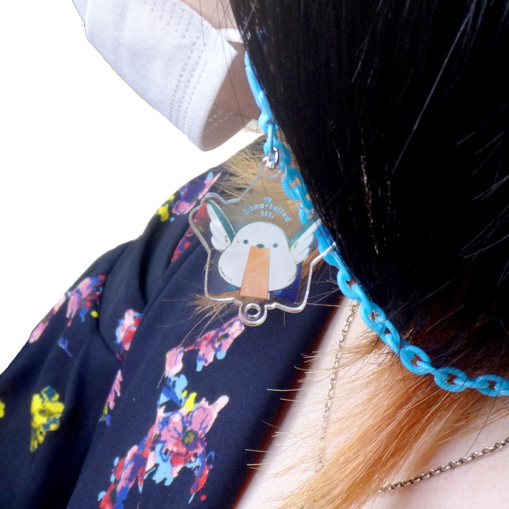 カニカン付きプラチェーン マスクチェーン ブラック