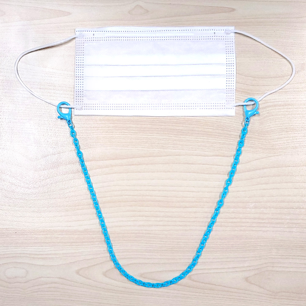 カニカン付きプラチェーン マスクチェーン ブラック