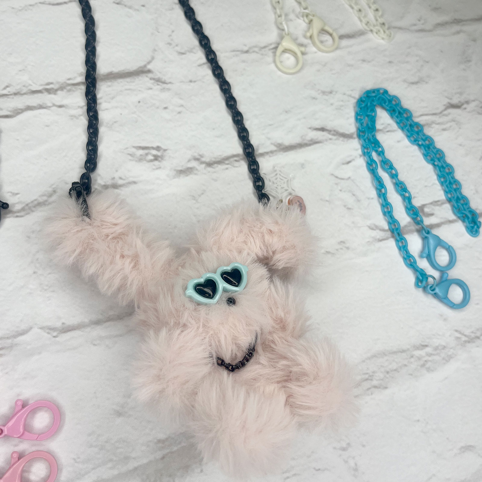 カニカン付きプラチェーン マスクチェーン ブラック