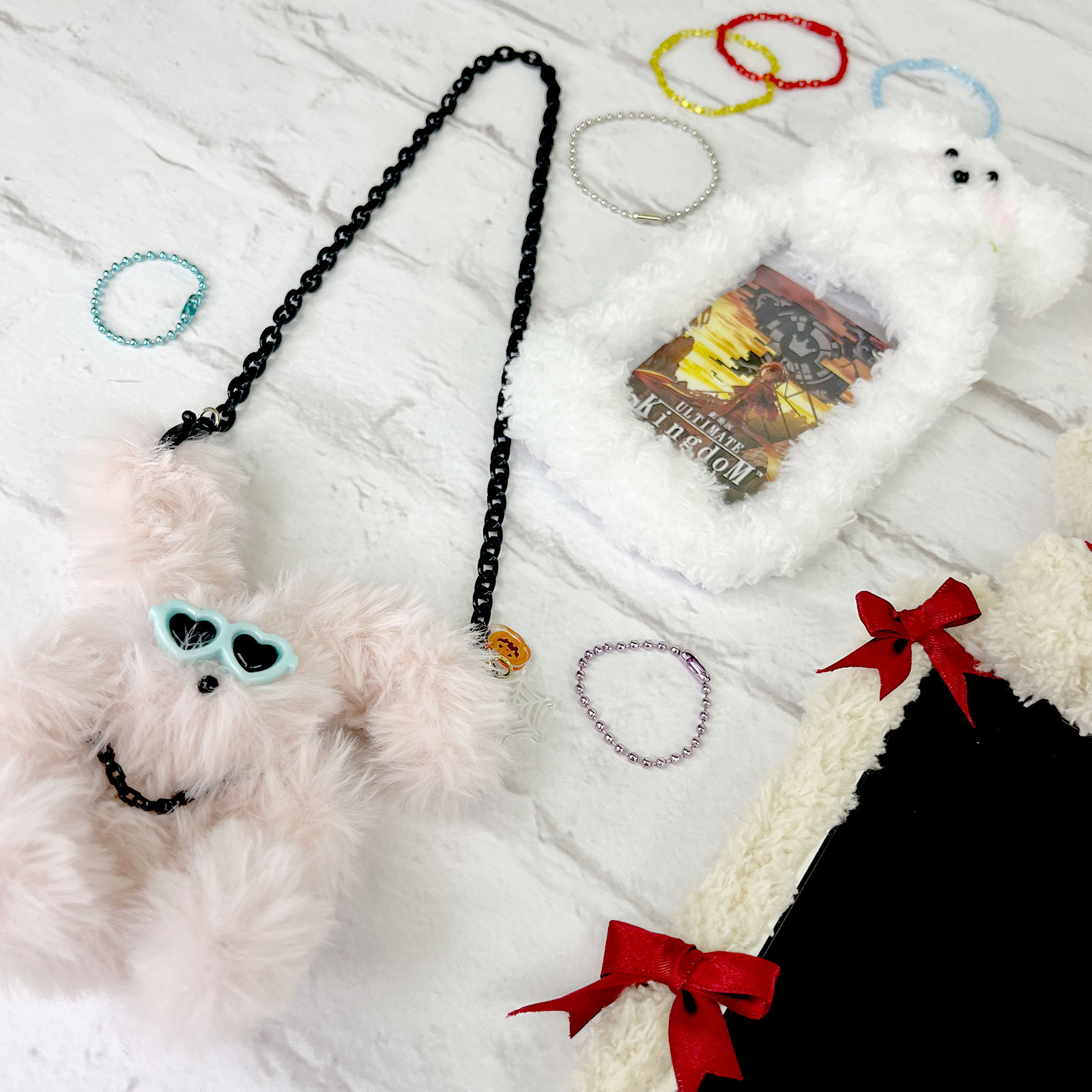 ハロウィン アクリルチャーム付き プラスチックカニカンチェーン ブルー