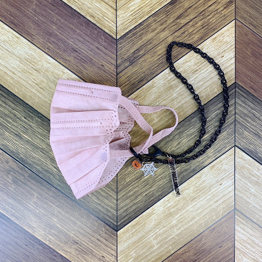 ハロウィン アクリルチャーム付き プラスチックカニカンチェーン ブルー