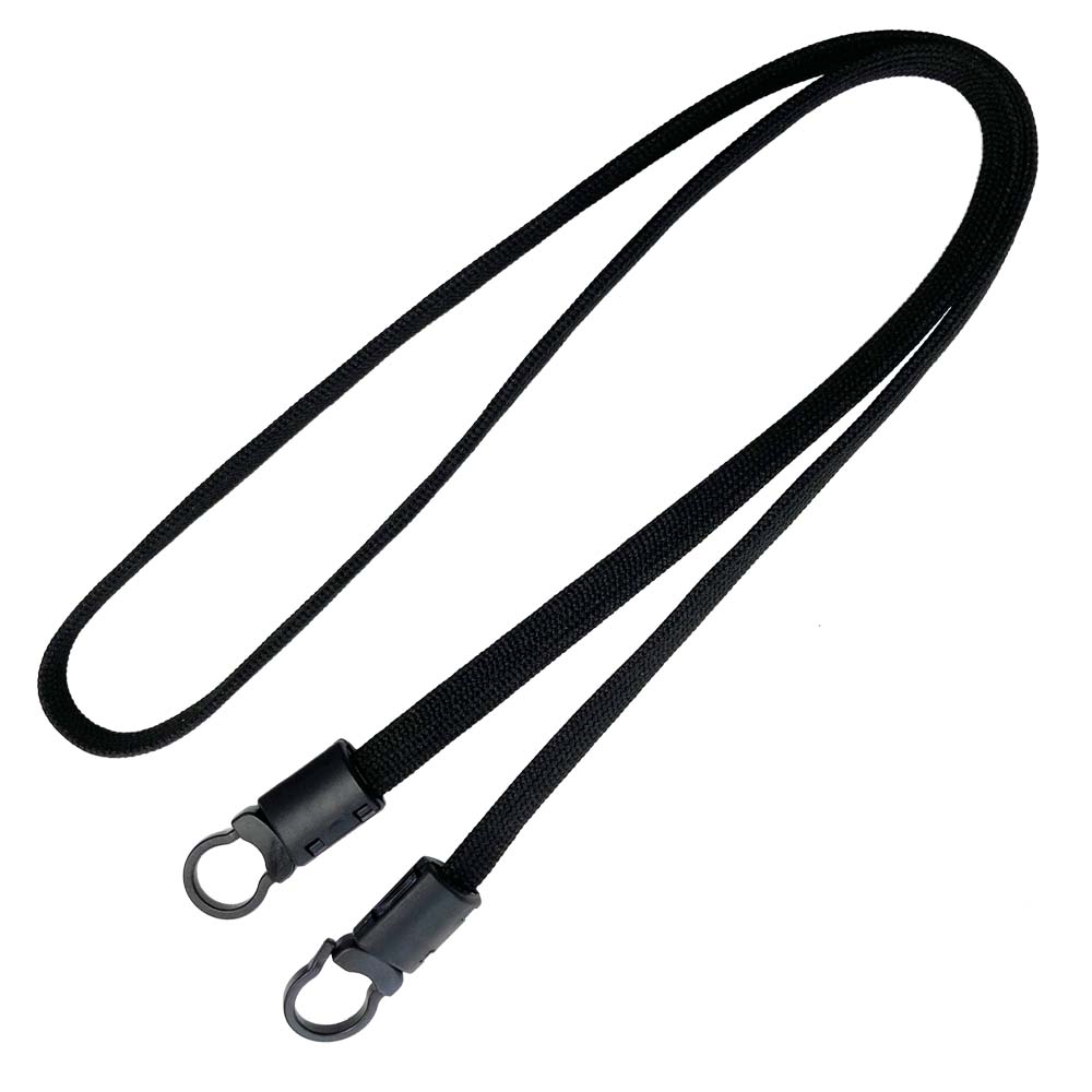 マスクホルダーに使える 樹脂フック NP-10K付き ネックストラップ ブラック