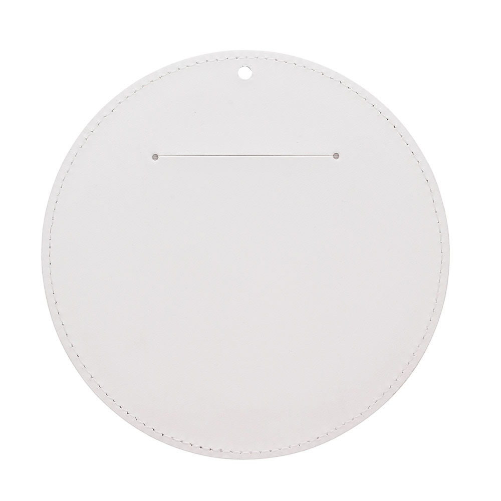 PU製パスケース 丸型 白