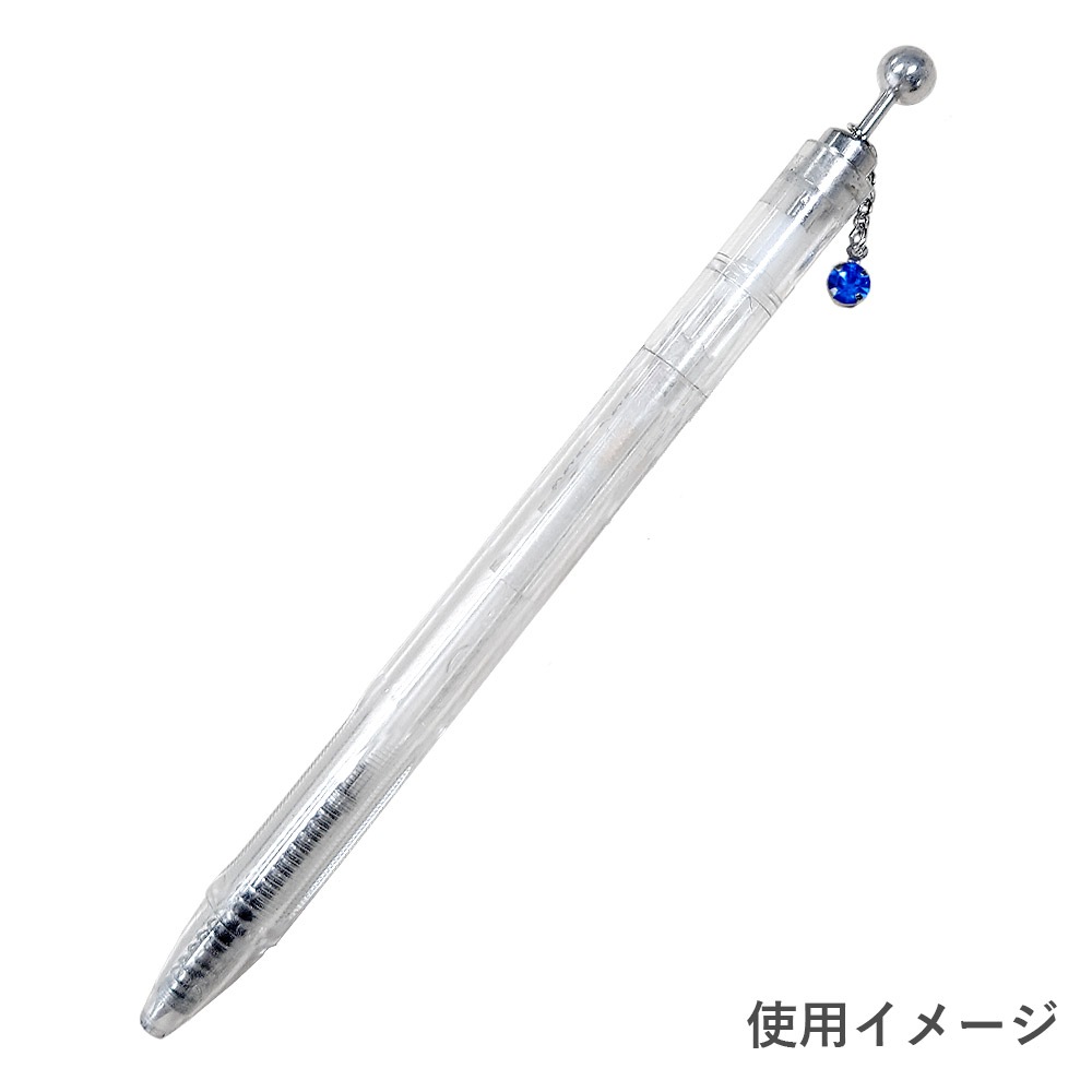 ラインストーン付きチャームパーツ S055R/1cm クリア