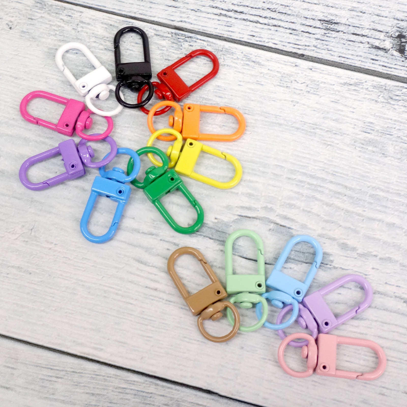 カラーフック スナップフック S18-9mm（全長32mm） ライトグリーン【数量限定】