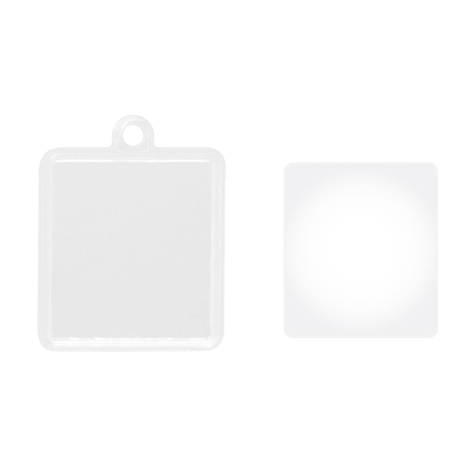 ぷっくりミニチャーム 角型 本体のみ/ドームシール/両面テープ