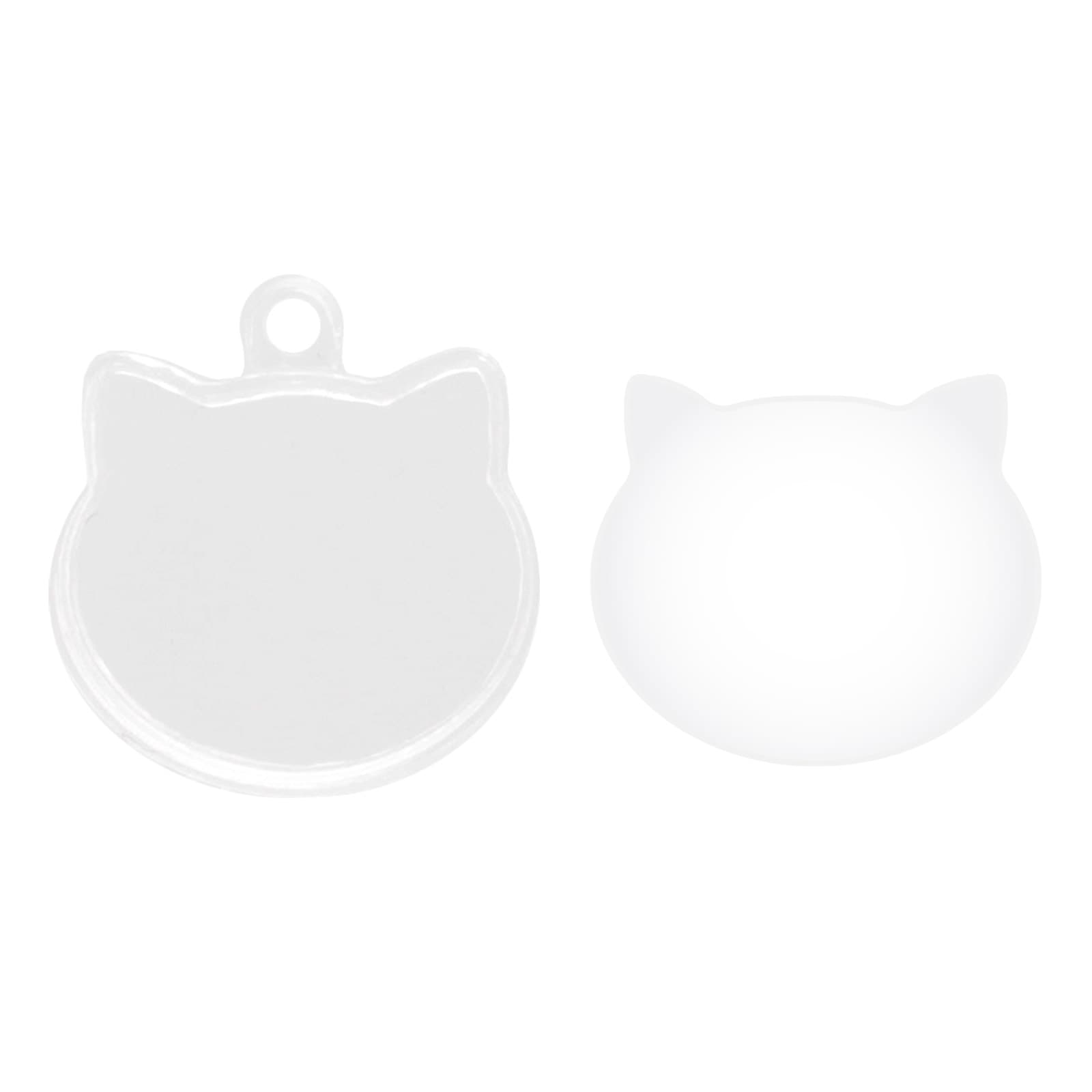 ぷっくりミニチャーム ネコ型 本体のみ/ドームシール/両面テープ