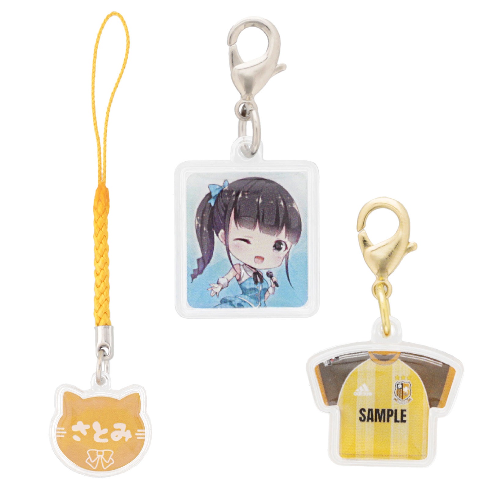 ぷっくりミニチャーム ネコ型 本体のみ/ドームシール/両面テープ