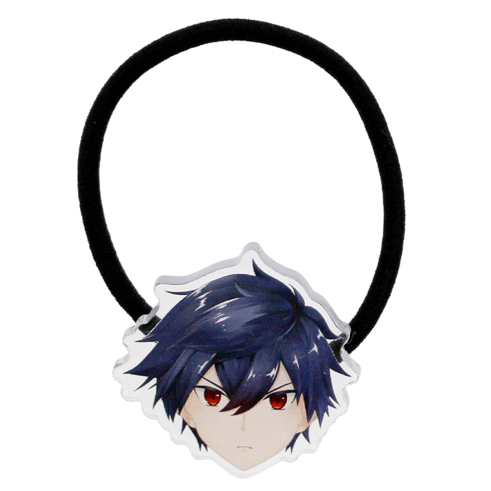 ヘアゴム アクセサリーパーツ 13mm クリア樹脂 皿付き 黒