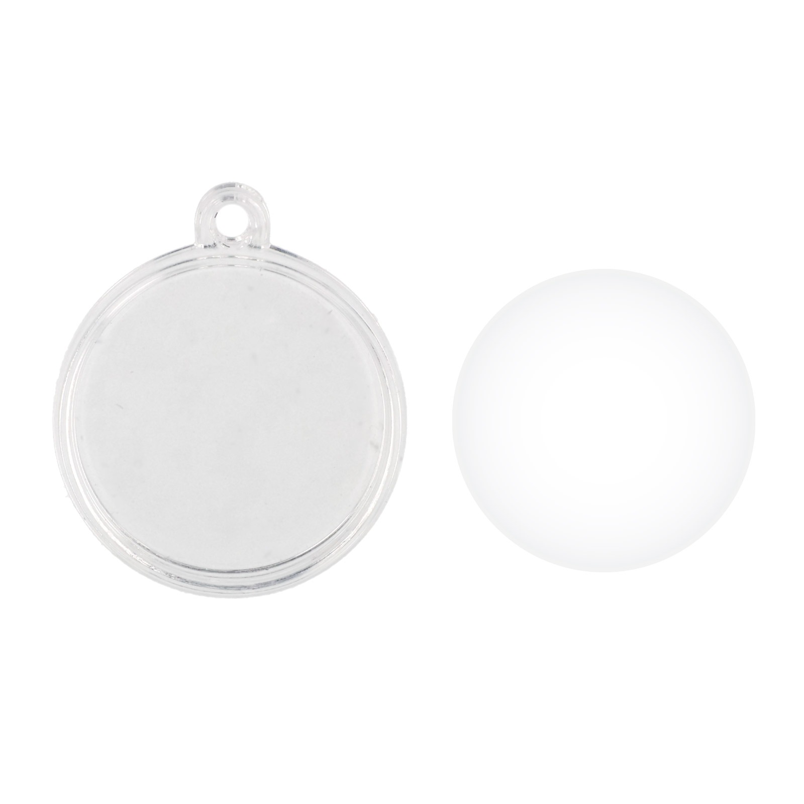 ぷっくりミニチャーム 丸型 本体のみ/ドームシール/両面テープ