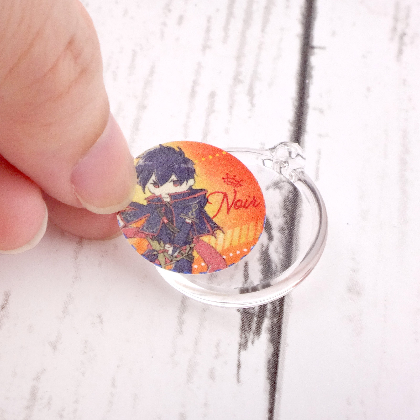 ハメパチ 丸型φ20mm KM20 キーホルダー 555 S 付き （CAK-M20A